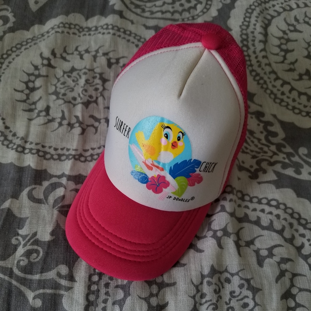 Surfer chick toddler hat